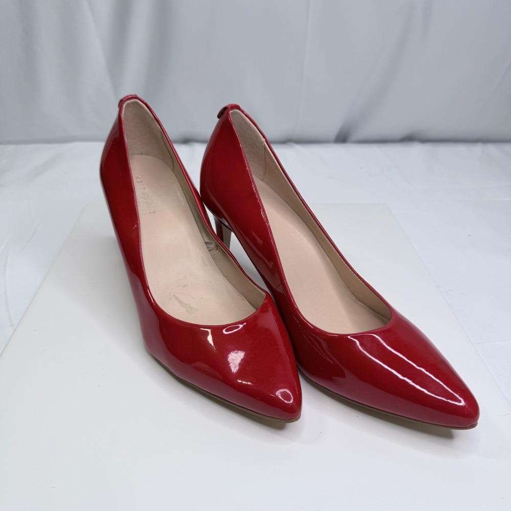 Kate Spade Red Patent Leather Pointed Toe Pumps Heels Women's Size 8M
